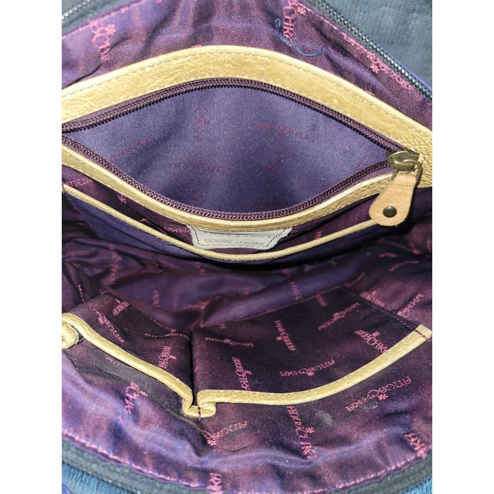 Anuschka Leather Hand Painted Cross Body Adjustable Style Strap Purse/ Bag - Picture 13 of 16